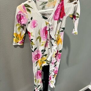 Posh Peanut Floral Bodysuit - Pink, Yellow, Green